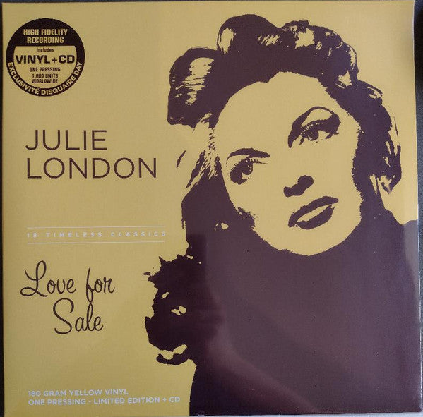 LONDON, JULIE - LOVE FOR SALE: YELLOW VINYL LP + CD - LP