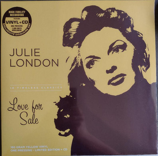LONDON, JULIE - LOVE FOR SALE: YELLOW VINYL LP + CD - LP