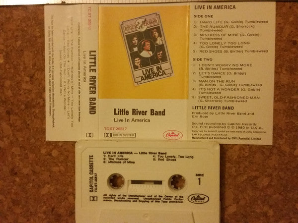 LITTLE RIVER BAND - LIVE IN AMERICA (CASSETTE) - CS