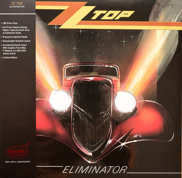 ZZ TOP - ELIMINATOR : RHINO HIGH FIDELITY - LP