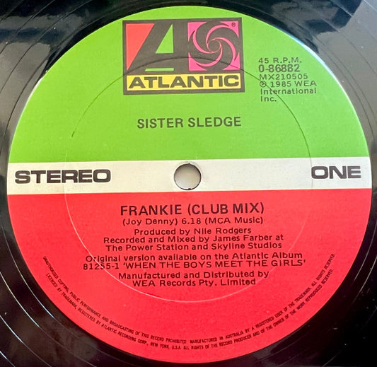 SISTER SLEDGE - FRANKIE (AUST.12" MAXI) - 12