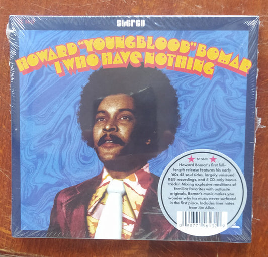 BOMAR, HOWARD - I WHO HAVE NOTHING + 5 BONUS TRACKS - CD