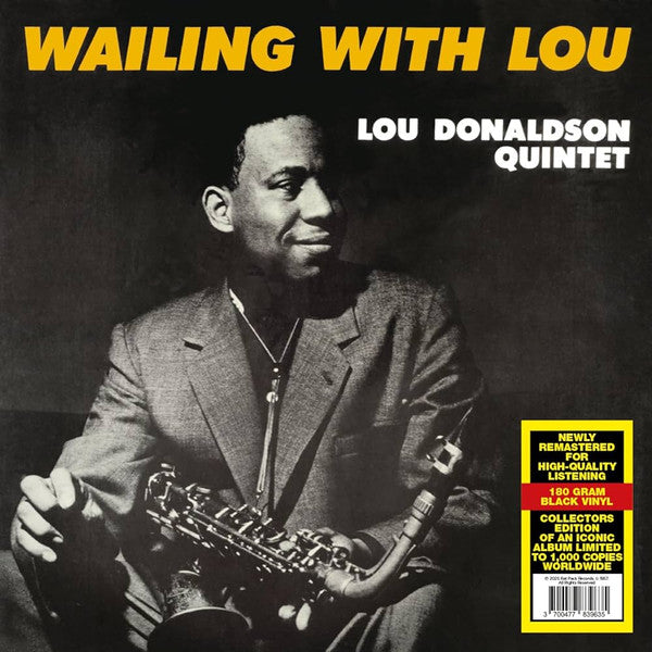DONALDSON, LOU QUINTET - WAILING WITH LOU : 180G VINYL - LP