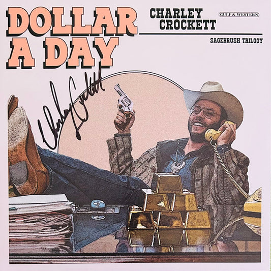 CROCKETT, CHARLEY - DOLLAR A DAY : PALE CORNFLOWER BLUE - LP
