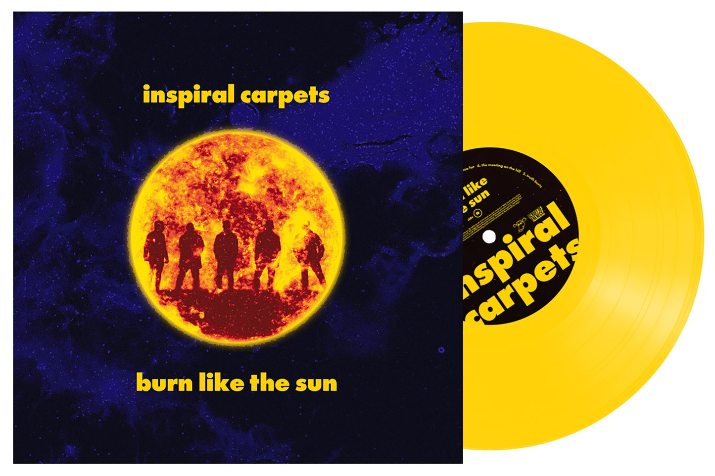 INSPIRAL CARPETS - BURN LIKE THE SUN: YELLOW VINYL - LP