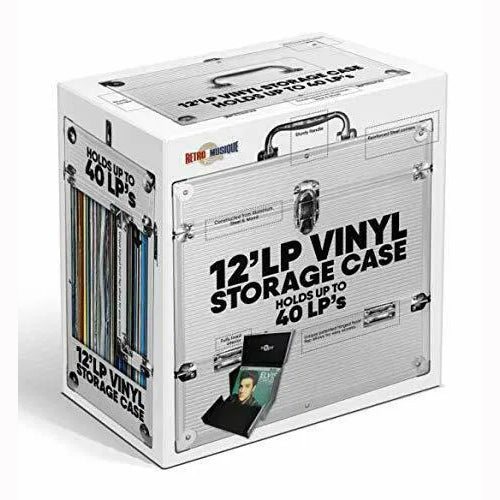 RECORD CARRYING CASE - 40 LP RECORD CARRY CASE : SILVER - ACC