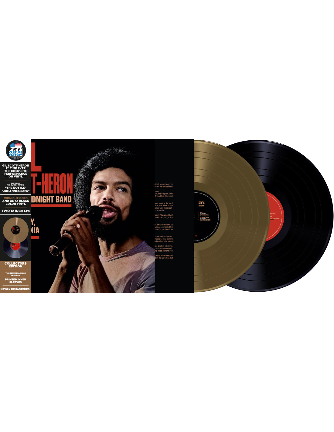 SCOTT-HERON GIL & THE MIDNIGHT BAND - LIVE AT BERKELEY 1978 : GOLD & BLACK - LP
