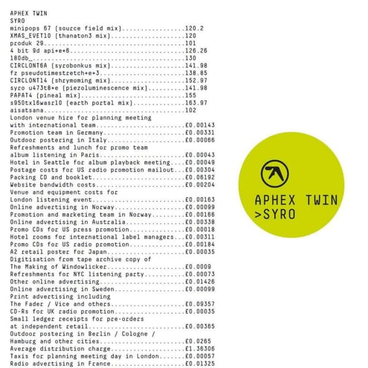 APHEX TWIN - SYRO : 3LP SET WITH DOWNLOAD CODE - LP