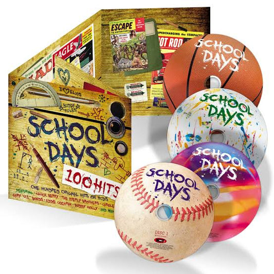 VARIOUS - SCHOOL DAYS 100 HITS: 4CD SET - CD