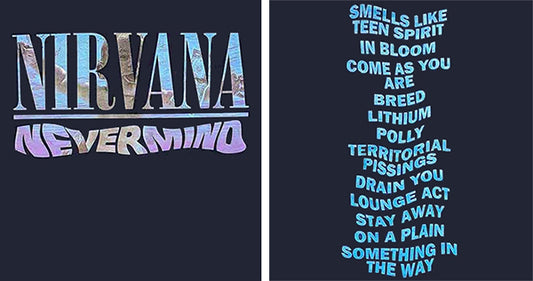 NIRVANA - NEVERMIND TEXT: LARGE - TSH