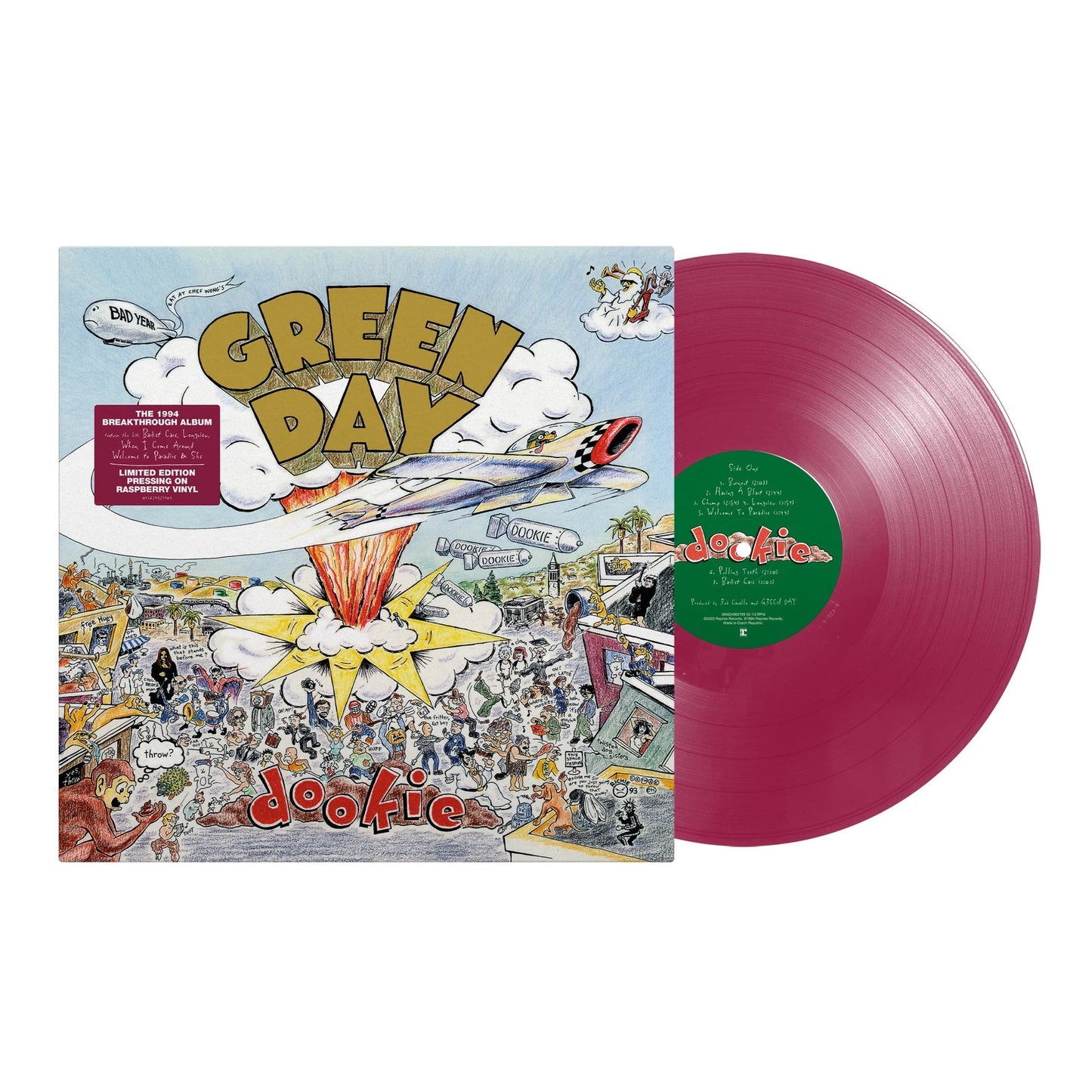 GREEN DAY - DOOKIE : RASPBERRY VINYL (2025 REISSUE) - LP