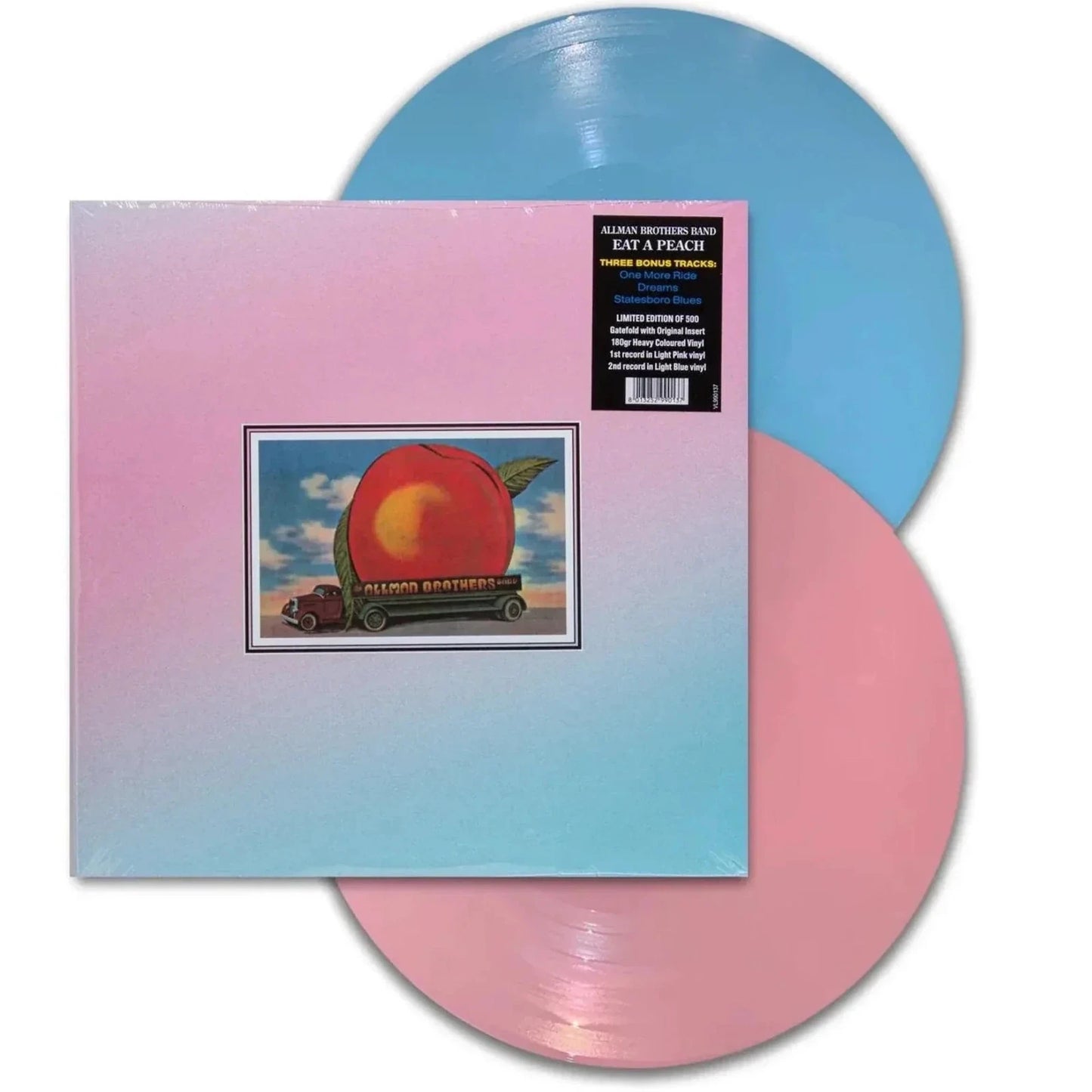 ALLMAN BROTHERS BAND - EAT A PEACH + 3 : 2LP PINK/BLUE VINYL - LP