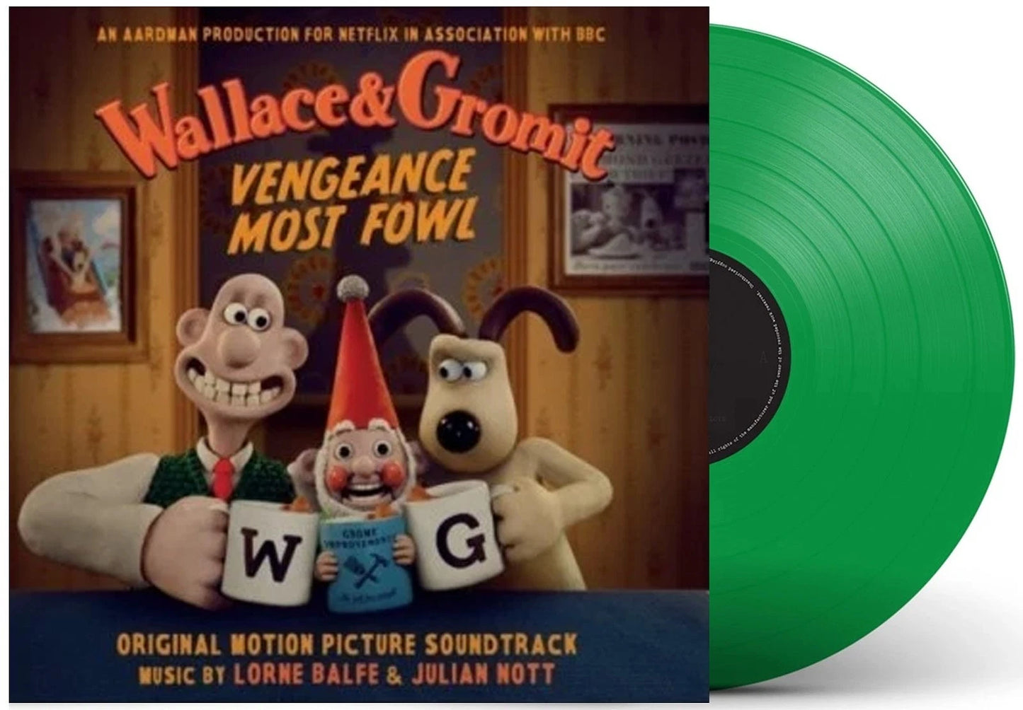 WALLACE & GROMIT : VENGEANCE MOST FOWL - SOUNDTRACK : NORBOT GREEN (180-GRAM) - LP