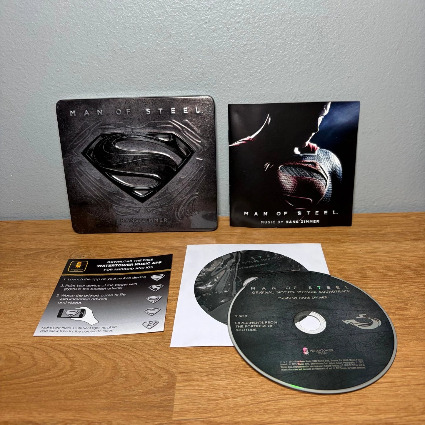 MAN OF STEEL - SOUNDTRACK : 2CD EMBOSSED METAL - CD