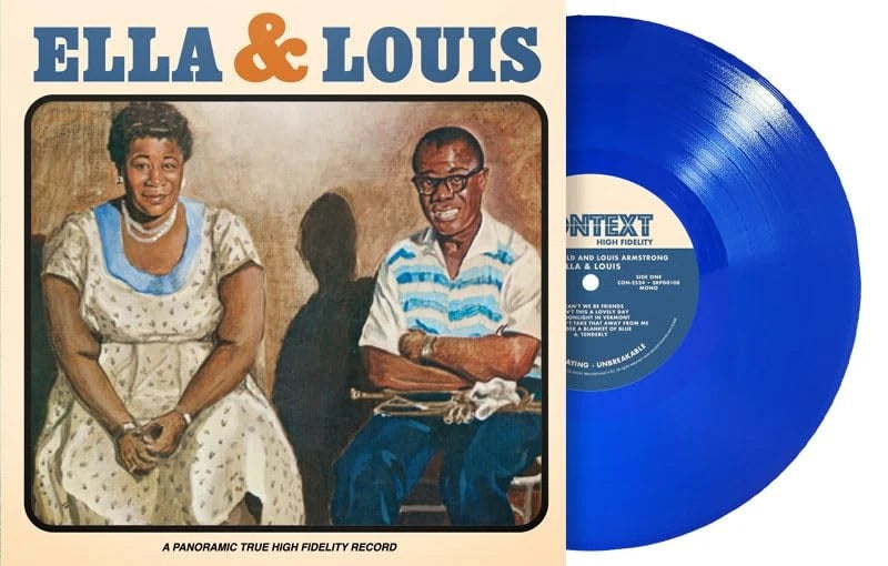 FITZGERALD, ELLA & LOUIS ARMSTRONG - ELLA & LOUIS : MONO BLUE VINYL - LP