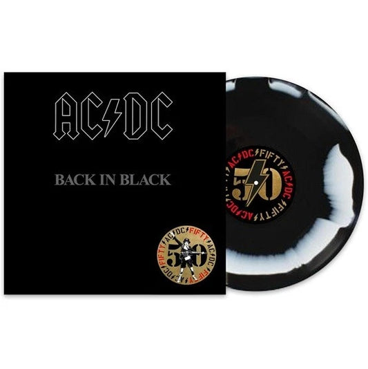 AC/DC - BACK IN BLACK: BLACK & WHITE SWIRL - LP