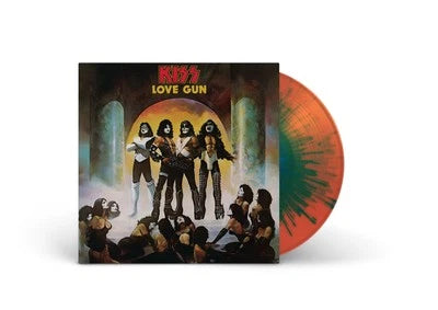 KISS - LOVE GUN : TANGERINE & AQUA SPLATTER - LP