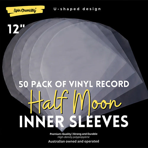 LP RECORD INNER SLEEVE - SPIN CHEMISTRY HALF MOON INNER SLEEVES - ACC